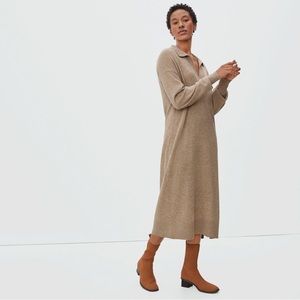NWOT Everlane Cashmere Polo Midi Sweater Dress